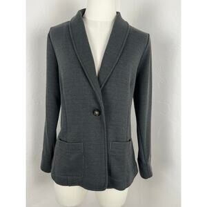BANANA REPUBLIC SINGLE BUTTON KNIT GRAY BLAZER (Womens: Med)